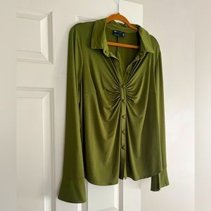 ASOS Curve Slinky Green Shirt